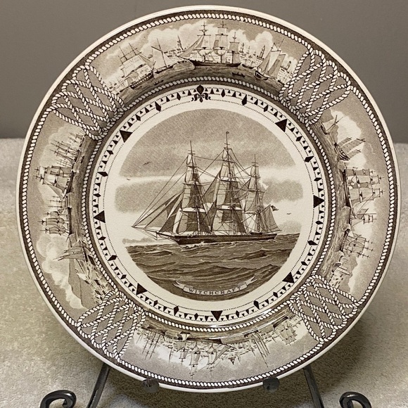 Wedgwood The American Clipper Ship Plate "Witchcraft" - Picture 1 of 5